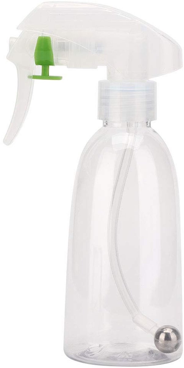 BRENZOOS- Spuitfles 200ml - Hervulbaar - Plastic - Vernevelaar - Refillbare Sprayfles - Voor Reizen/Gardening - Transparant met Veiligheidsvergrendeling