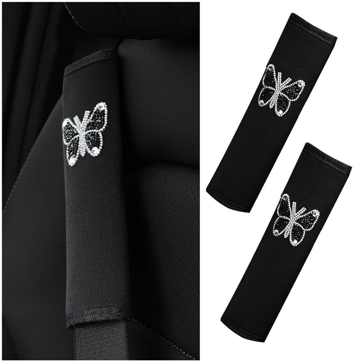 LAUZY- Veiligheidsgordelhoes Universeel - 2 Stuks - Schouderkussen - Polyester - Zacht - Bescherming tegen Letsel