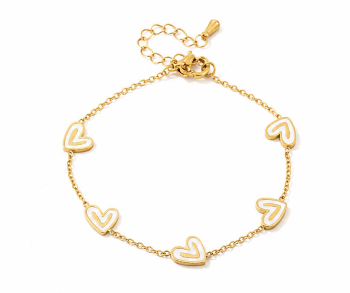 Armband - Goudkleurig- verguld - dames - Vrouwen - feest sieraden - verjaardag cadeau - cadeau - vakantie