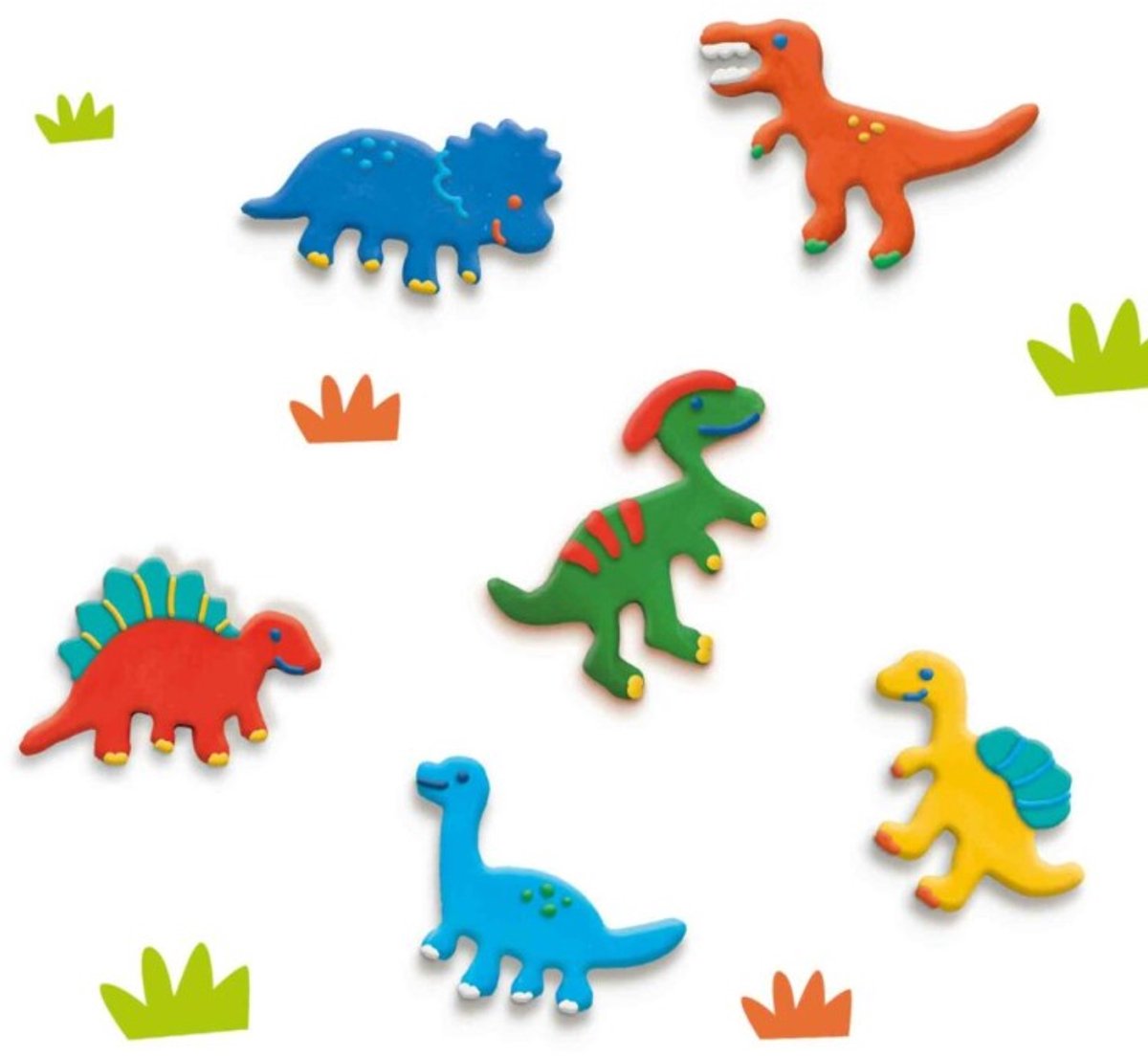 SES Creative - Dino Klei Vormen - 7 stuks - Verschillende Dino Vormen - Makkelijk Schoon te Maken - Vanaf 2 jaar — afbeelding 4