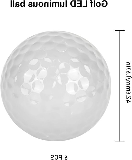 Kleurrijke lichtgevende golfballen - 6 stuks oplichtende LED-golfballen voor nachttraining en plezier op de golfbaan — afbeelding 5