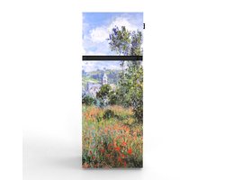 NUNKI MEDIUM-AMONE / Dubbel-Deurs Koelkast, E Klasse, 206l, Claude Monet - Zicht op Vétheuil, Satin (ALL sides)
