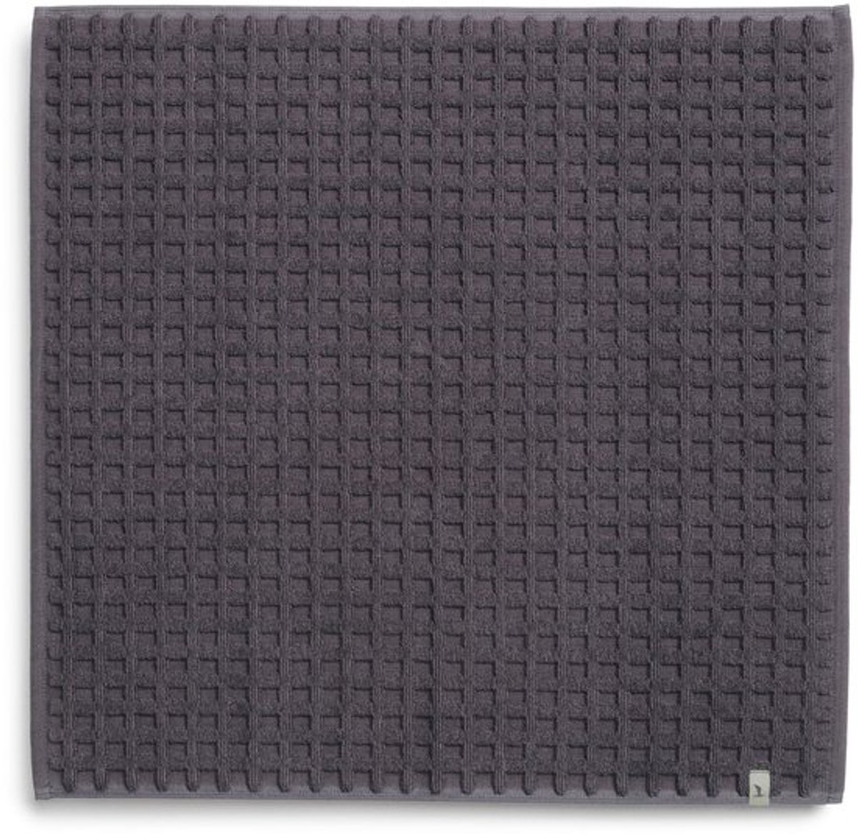 Allecto - Badmat - Grafiet - Tijdloze Look - 60 x 60 cm