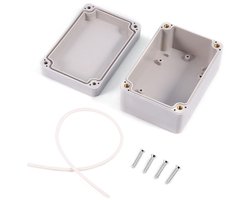 Waterdichte Elektronische Projectdozen voor Kabels, ABS Junction Box voor Binnen en Buiten, Ideaal voor Elektrische Toepassingen en Bescherming van Elektronische Componenten (100 x 68)
