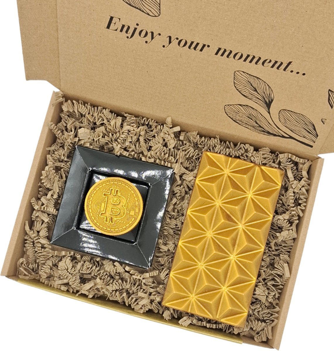 Gouden Chocolade Cadeau - Bitcoin munt chocolade