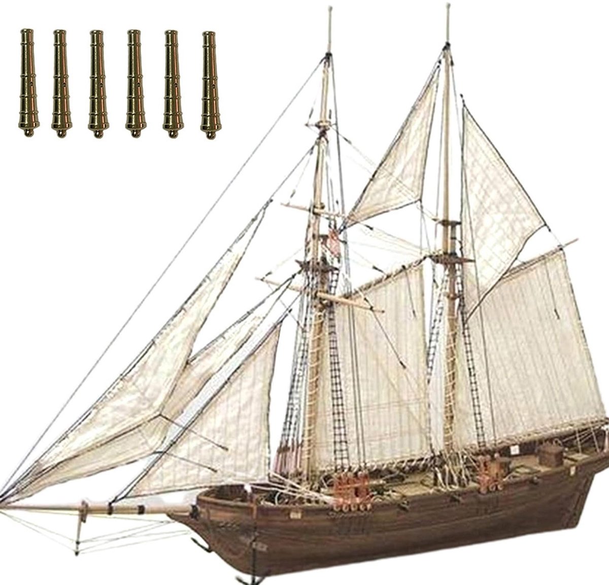 Dailygoods- Zeilboot 3D-houten Puzzel - Modelbouwset - Doe-het-zelf - Decoratie - Speelgoedcadeau - Eenvoudig te monteren - 400x150x270 mm - Modelboot