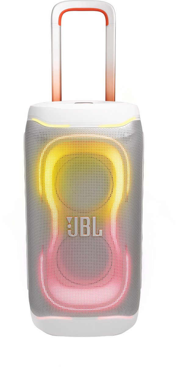 JBL PartyBox 330 - NIEUW - Draadloze Bluetooth Party Speaker – Op Wielen – Uitschuifbare Handgreep - Spatwaterdicht - LED verlichting - 18 uur - Wit thumbnail 2