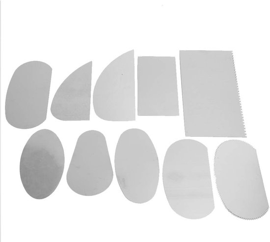 Dailygoods- Sculptuurtool 10-delig - Roestvrij Staal van Dailygoods — afbeelding 3