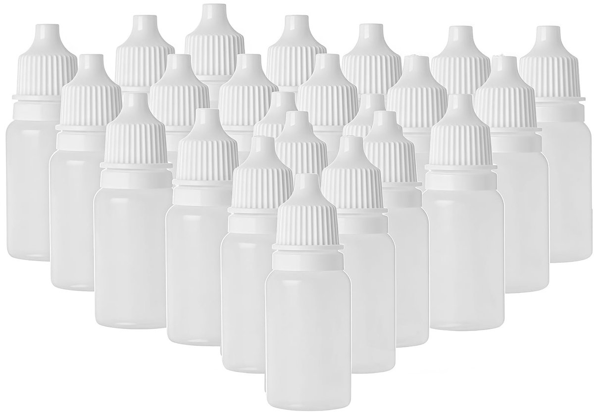 Dailygoods- Druppelfles 5 ml - Set van 50 - Druppelflesje met Pipet