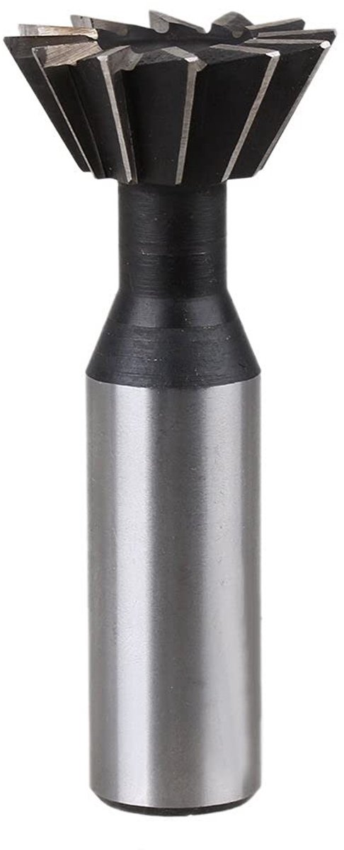 Dailygoods- Zwaluwstaart Cutter HSS - Rechte Schacht - Frees voor Metalen Bewerking - Dubbelzijdige Snijrand - Geschikt voor Gietijzer/Koolstofstaal - Snijdiafrond 10-30mm