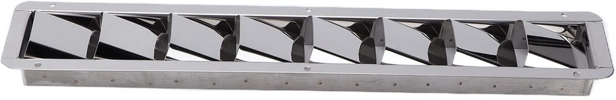 Dailygoods- Ventilatierooster Roestvrij Staal - Ventilatie - Luchtsleuf - Duurzaam - 8 Sleuven - Eenvoudige Installatie - Bootventilatie