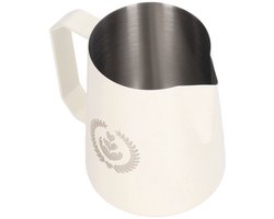Dailygoods- Melkopschuimkan 450 Ml - Roestvrij Staal - Drupless Pouring Design - Compact Formaat - Ideaal voor Latte Art - Duurzaam Materiaal - Koffiekannetje