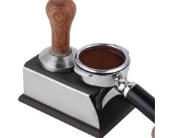 Dailygoods- Koffiestamper Antislip - Koffiestamper 51 mm - Roestvrij Staal - Duurzaam - Compact - Makkelijk schoon te maken - Koffietamper