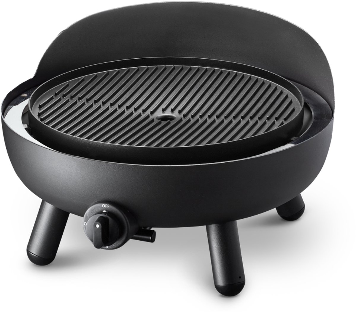 Rookvrije Gasbarbecue - Gas BBQ - Vetafvoer - Gietaluminium grill plaat met ribbels - Rookvrij - incl. Pizzaoven accessoires