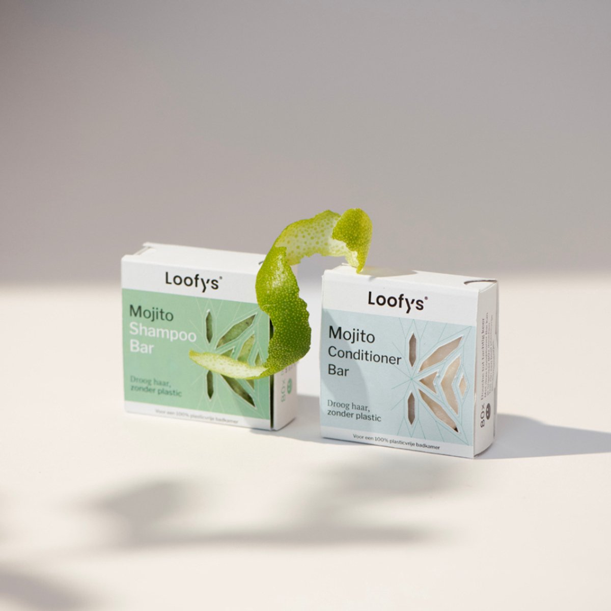 Loofys Shampoo Bar & Conditioner Bar Set – Mojito – Voor normaal tot droog haar – Vegan, 100% Plasticvrij, SLS- en SLES-vrij – Natuurlijke haarverzorging