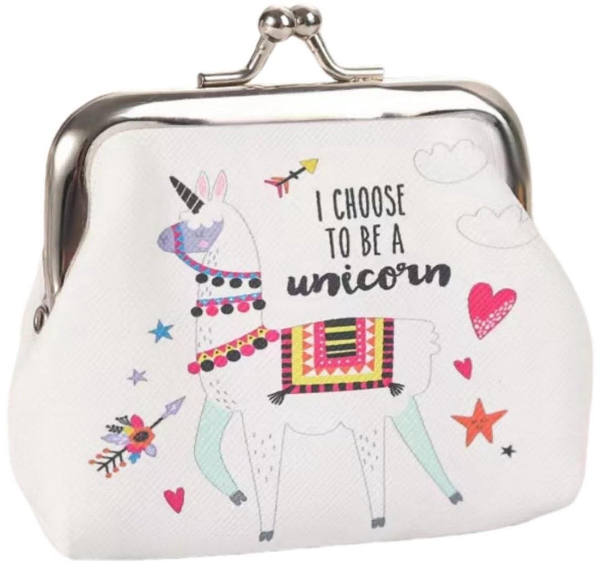 LIVIA HOME- Portemonnee Dames Mini - Lederen Portemonnee - Vintage Design - Klein Cadeau - 8 x 9 cm - Veelkleurig Alpacapatroon