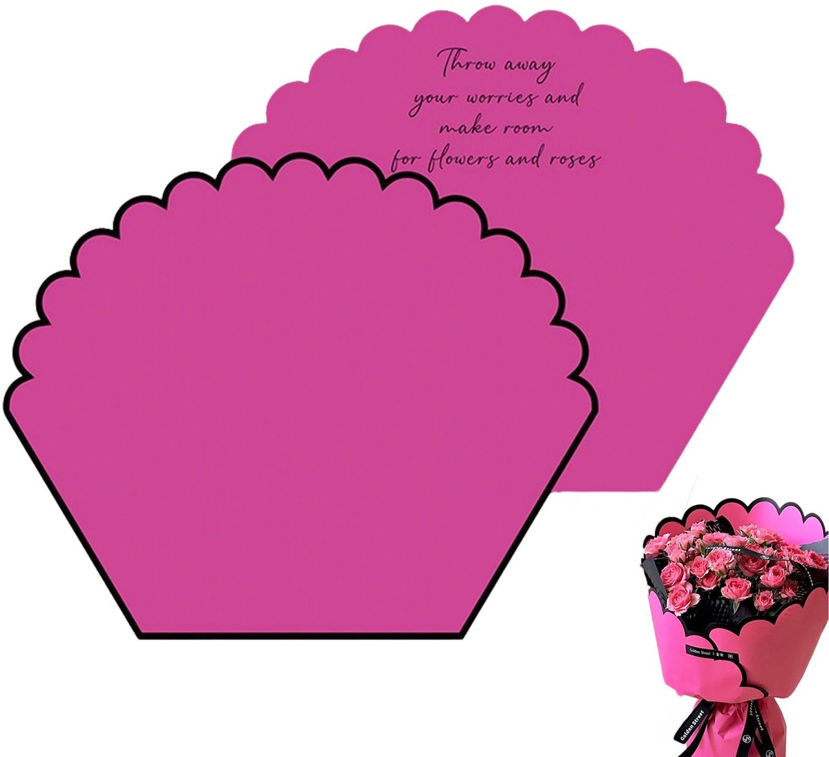 LIVIA HOME- Cadeaupapier Bloemblaadjes - Boeket Papier - Waterdicht - Duurzaam - Verpakking - 10 Vellen - Boeketpapier