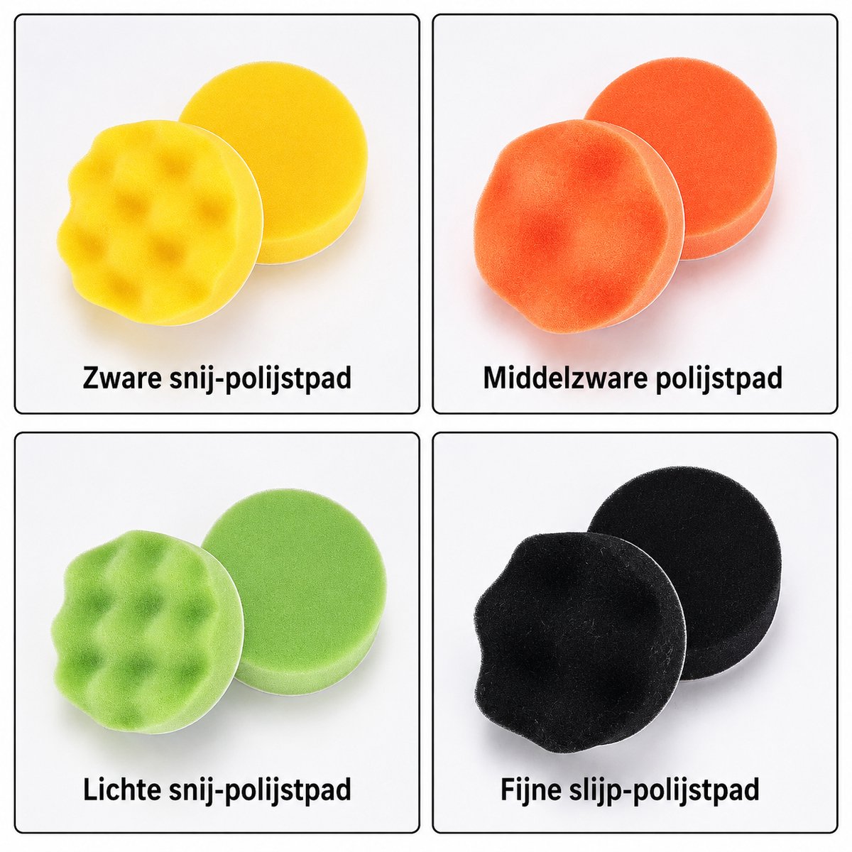 15 stuks autopolijstsponzen, geschikt voor accuschroevendraaier, polijstmachine en boormachine. Voor slijpen, polijsten en waxen. – foto 2