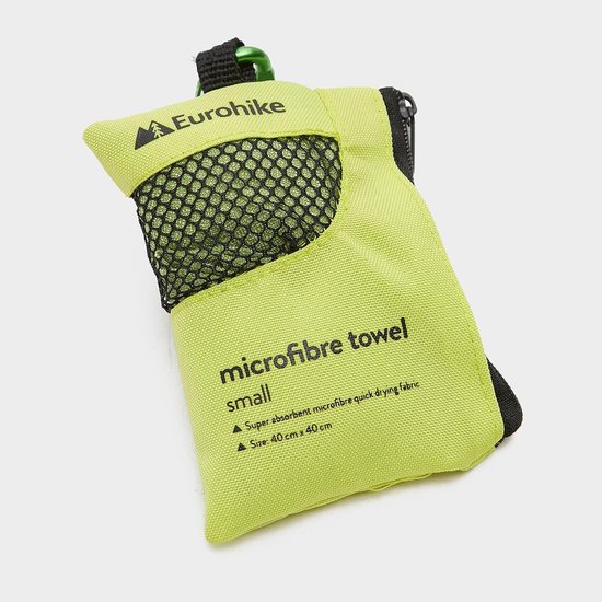 Microvezel Handdoek - Sneldrogende Doek - Compact Reizen - Met Karabijnhaak - 40x40cm - Groen — afbeelding 3