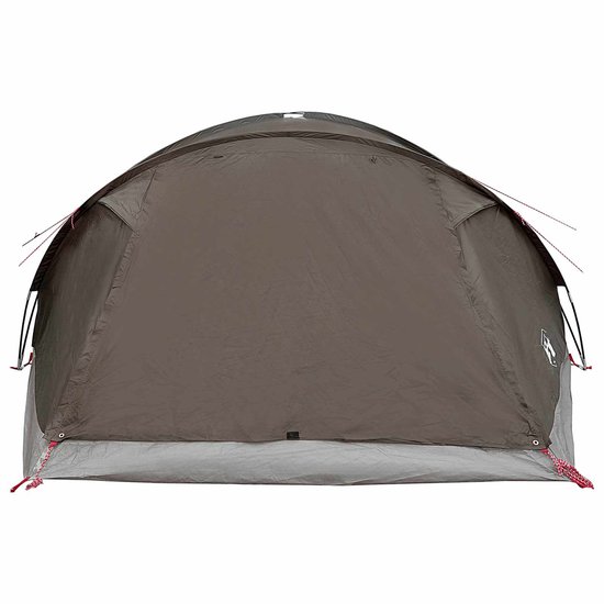 vidaXL - Huisje - Tent - met - dak - Bruin - grijs - 8-persoons - Polyester - en - Staal van Vidaxl — afbeelding 3