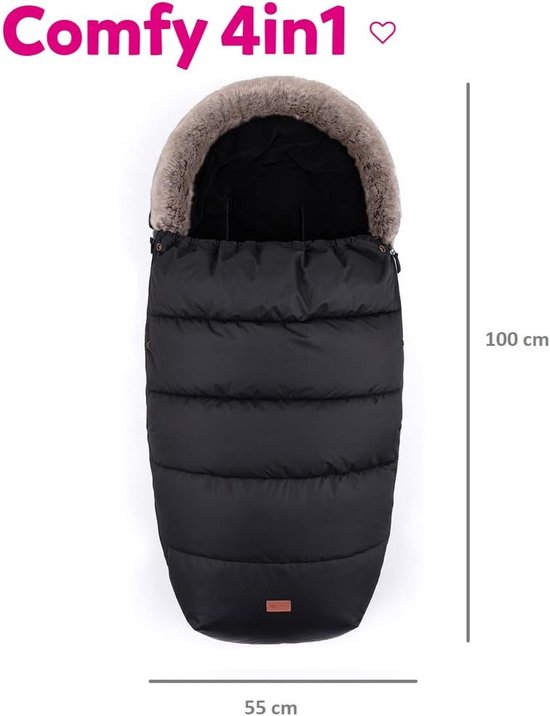 Universele 4-in-1 Gevoerde Voetenzak voor Kinderwagen en Buggy - Warm en Waterdicht van Merkloos — afbeelding 4