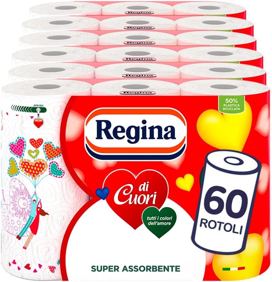 Keukenpapier Rollen - Papieren Handdoeken - Huishoudelijk Gebruik - Hoge Absorptie - 60 Stuks - Wit