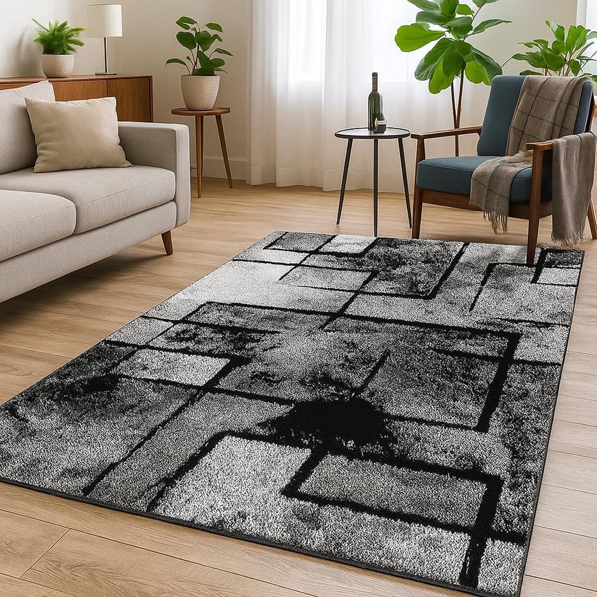 Vloerkleed Vintage - Patroon Kleed - Woonkamer Inrichten - Ondersteuning vloerverwarming -