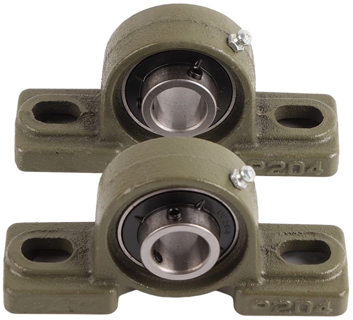 Dailygoods- Pillow Block Bearing - 2 Stuks - Zelfuitlijnend - Hoogwaardig Stalen/ Gietijzeren Behuizing - Bore Diameter 20mm - Duurzaam - Betrouwbare Prestaties - Lager