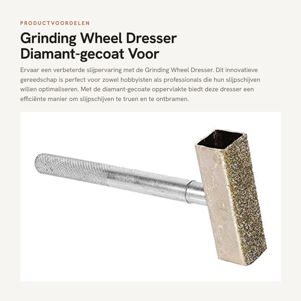 Dailygoods- Slijpschijf Dresser - Vlak Diamant Gecoat - 4-3/16 Inch - Schuren - Ontbramen - Handgereedschap - Scherpe Afwerking - Slijpgereedschap