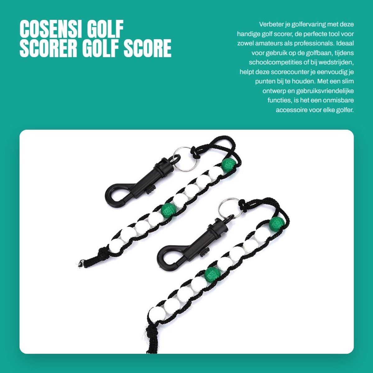 Dailygoods- Golf Scorer met Clip - Golf Score Teller - Golfbal Scoremeter - Duurzaam Ontwerp - Effectieve Scorehouder - Uniek Cadeau voor Golfliefhebbers - Scorecounter