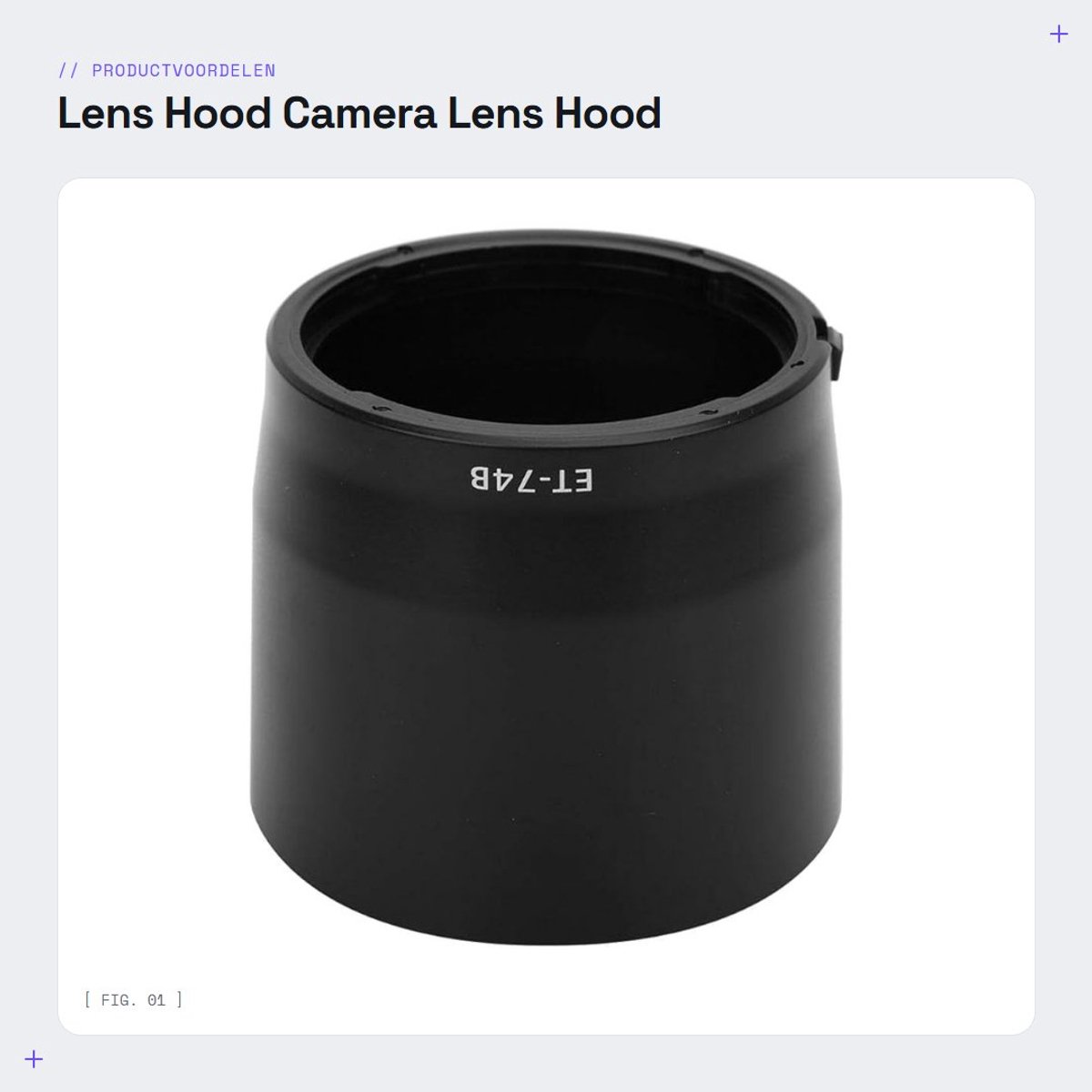 Dailygoods- Zonnekap met camerabevestiging - Bescherming tegen wind/zand/regen/sneeuw - Voor EF70-300mm F4-5.6 IS II lens - Geschikt voor camera's - Duurzaam ontwerp - Lenshood
