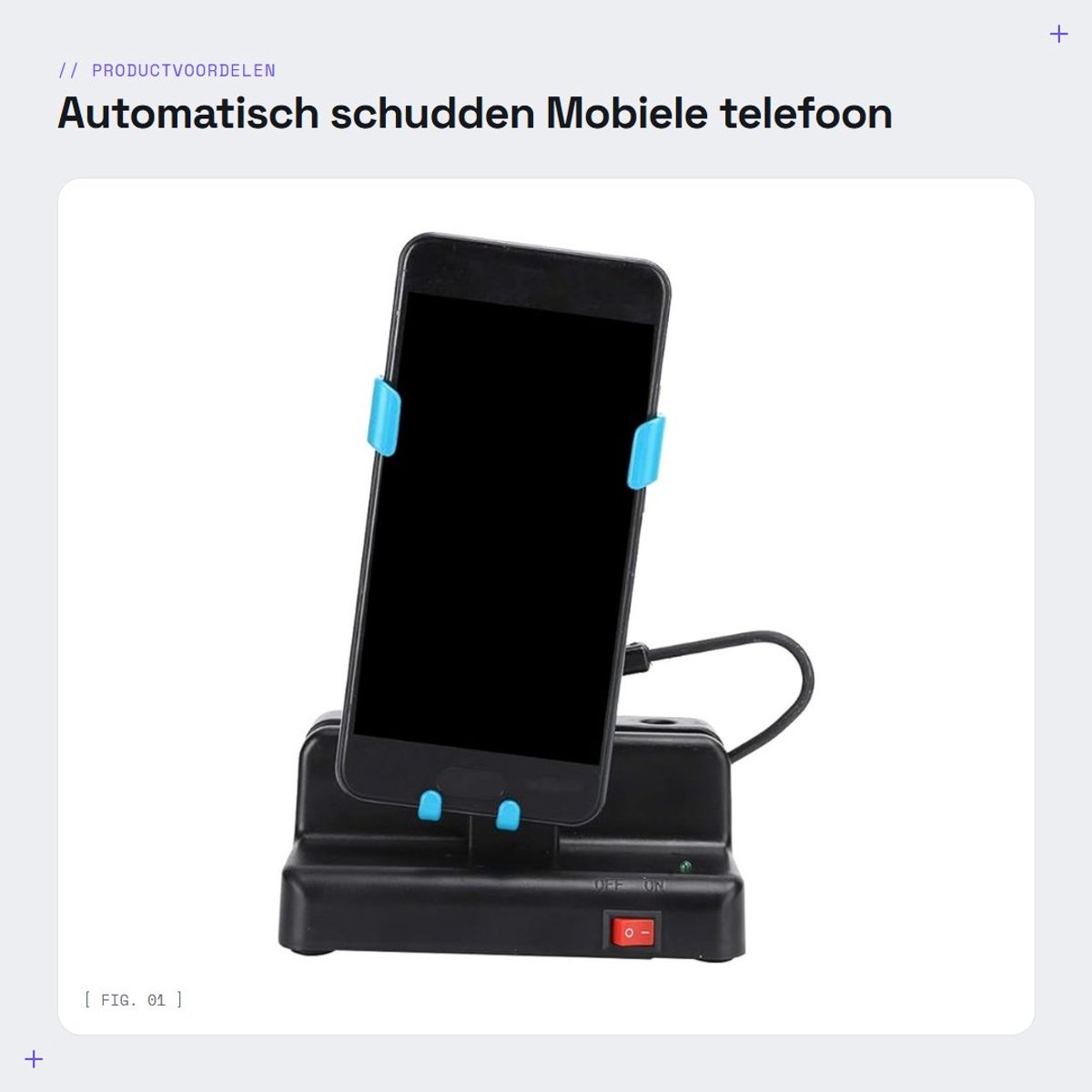 Dailygoods - Automatisch schudden - Mobiele telefoon schudapparaat - Eenvoudig in gebruik - Hemelsblauw - Stappenteller - Geschikt voor smartphone - 1...