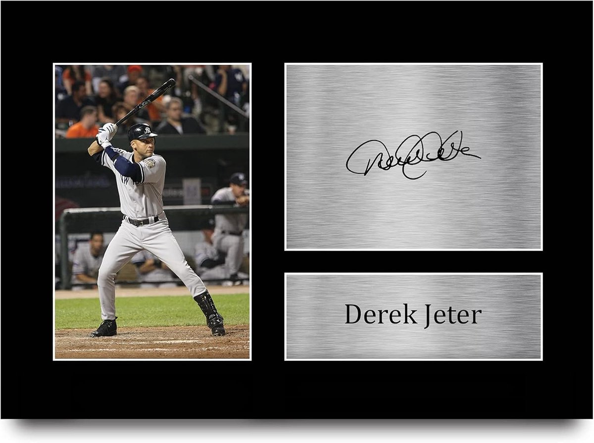 Gedrukte Foto - Gesigneerde Replica - Sport Memorabilia - Professioneel Gemonteerd - A4 Formaat - Zwart