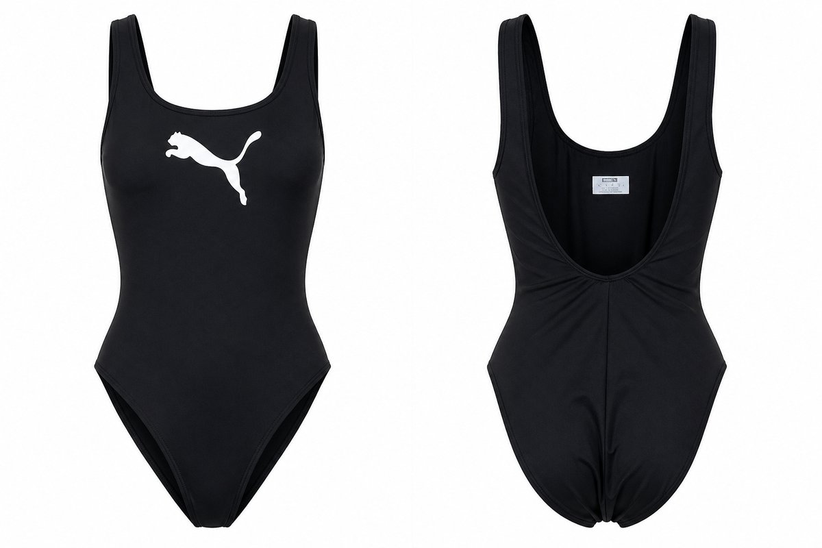 Puma classic swimsuit damesbadpak -164 Zwart