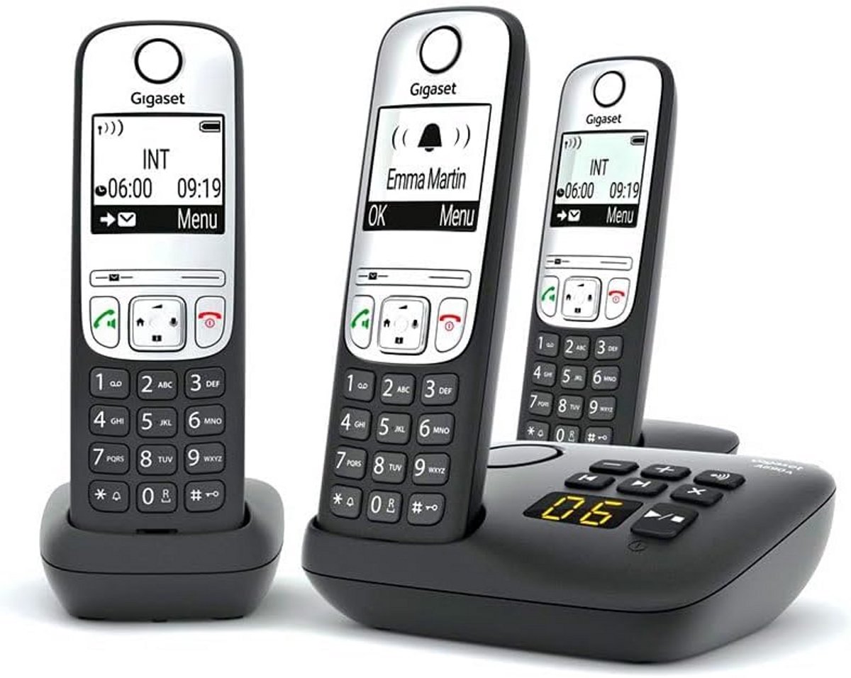 Draadloze Telefoon - Huistelefoon - Bellen - Geïntegreerd antwoordapparaat - 100 nummers - Zwart