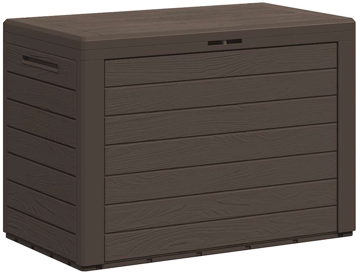 Tuinkist - Opbergbox voor buiten- Tuinbox - Opbergbox met kussen - weerbestendig - Teak
