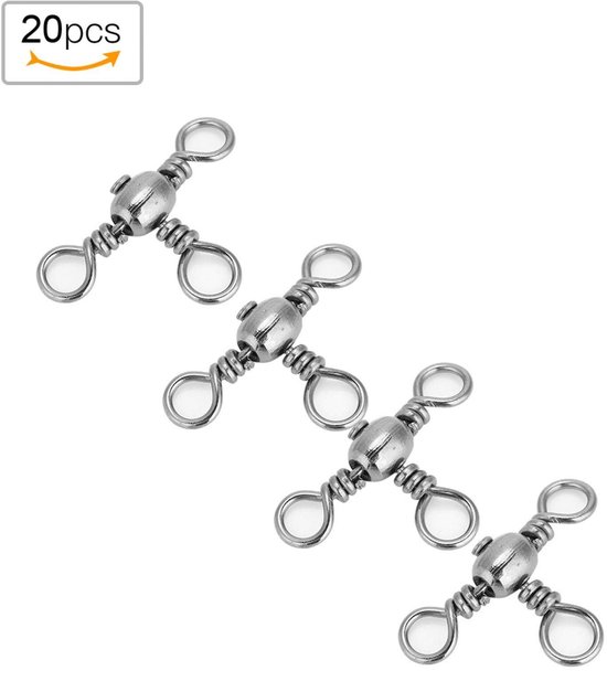 Dailygoods- Draaibare Connector - Drievoudige Wartel - Duurzaam - Roestvrij Staal - Flexibel - 20 Stuks - 29mm Lengte - Rolwartel van Dailygoods — afbeelding 4