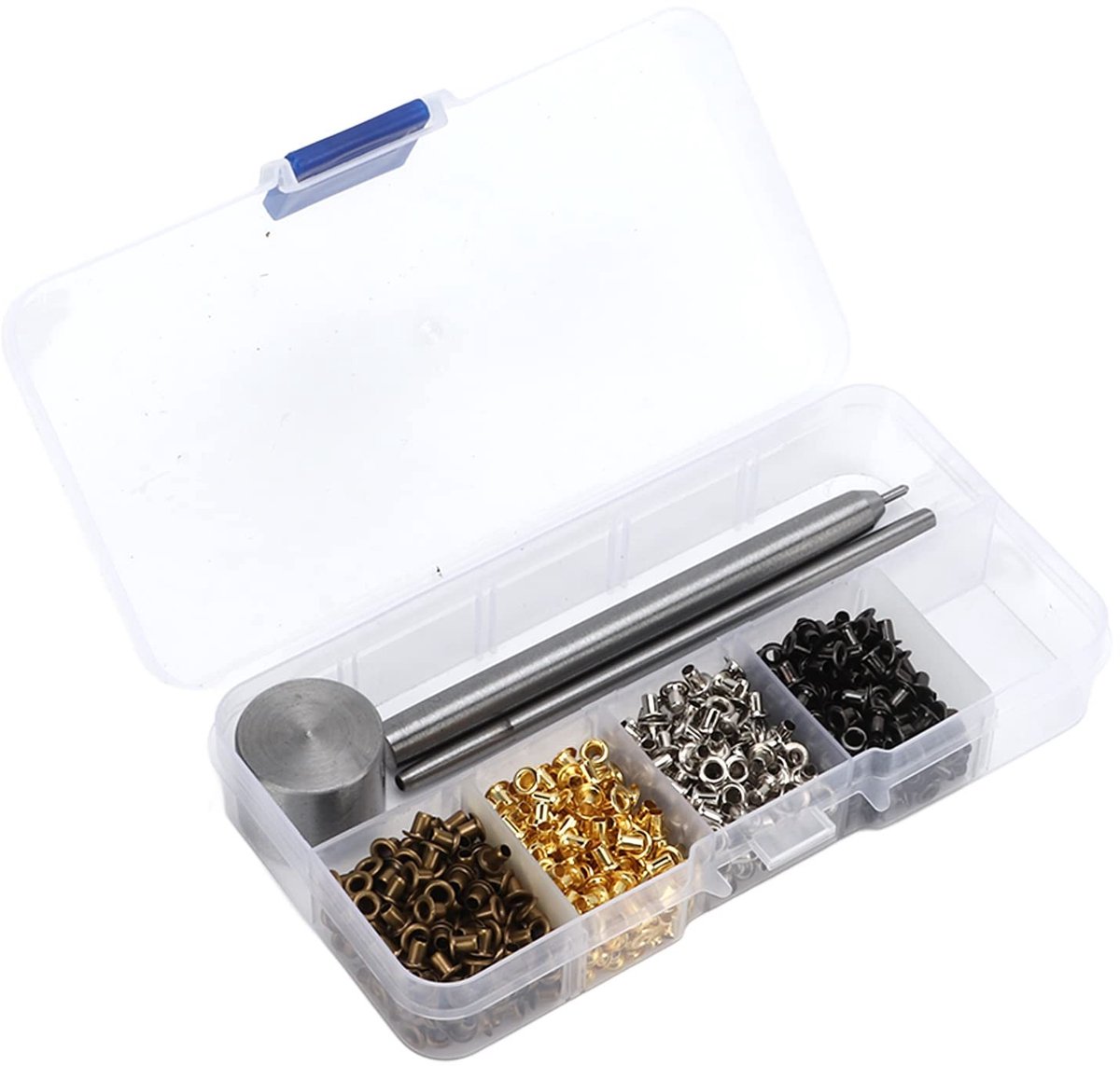 Dailygoods- Doorvoertules 2 Mm - Vergulde Koperen Metalen - Eenvoudige Installatie - Plastic Opbergdoos - Duurzaam Materiaal - Retourservice - Ogen