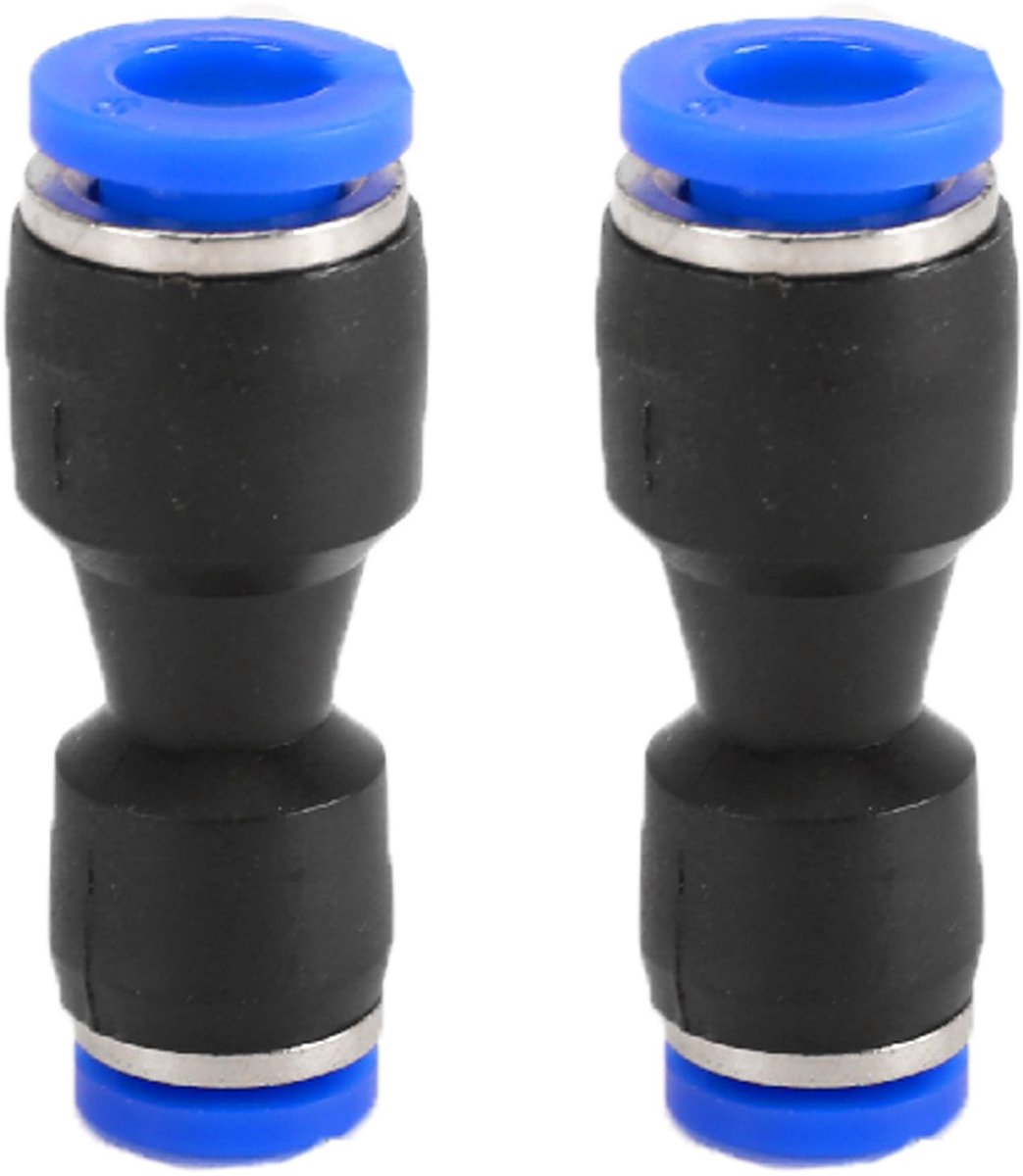 Dailygoods- Pneumatische Connector - 2 Stuks - Elbow/Straight/Y Type/T Type - Snelle Verbinding - Voor Polyethyleen/Nylon/PU-Buizen - Max. Druk 10 Bar - Luchtfitting