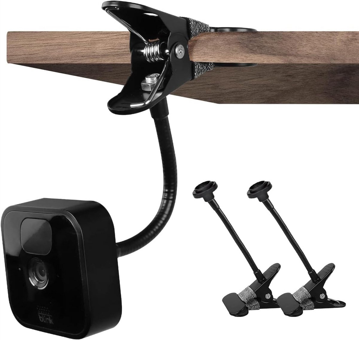 Knippercamerahouder - Flexibele camera clip - Veiligheid bewaken - Robuuste kunststof clip - 179 x 117 x 95 cm - Zwart