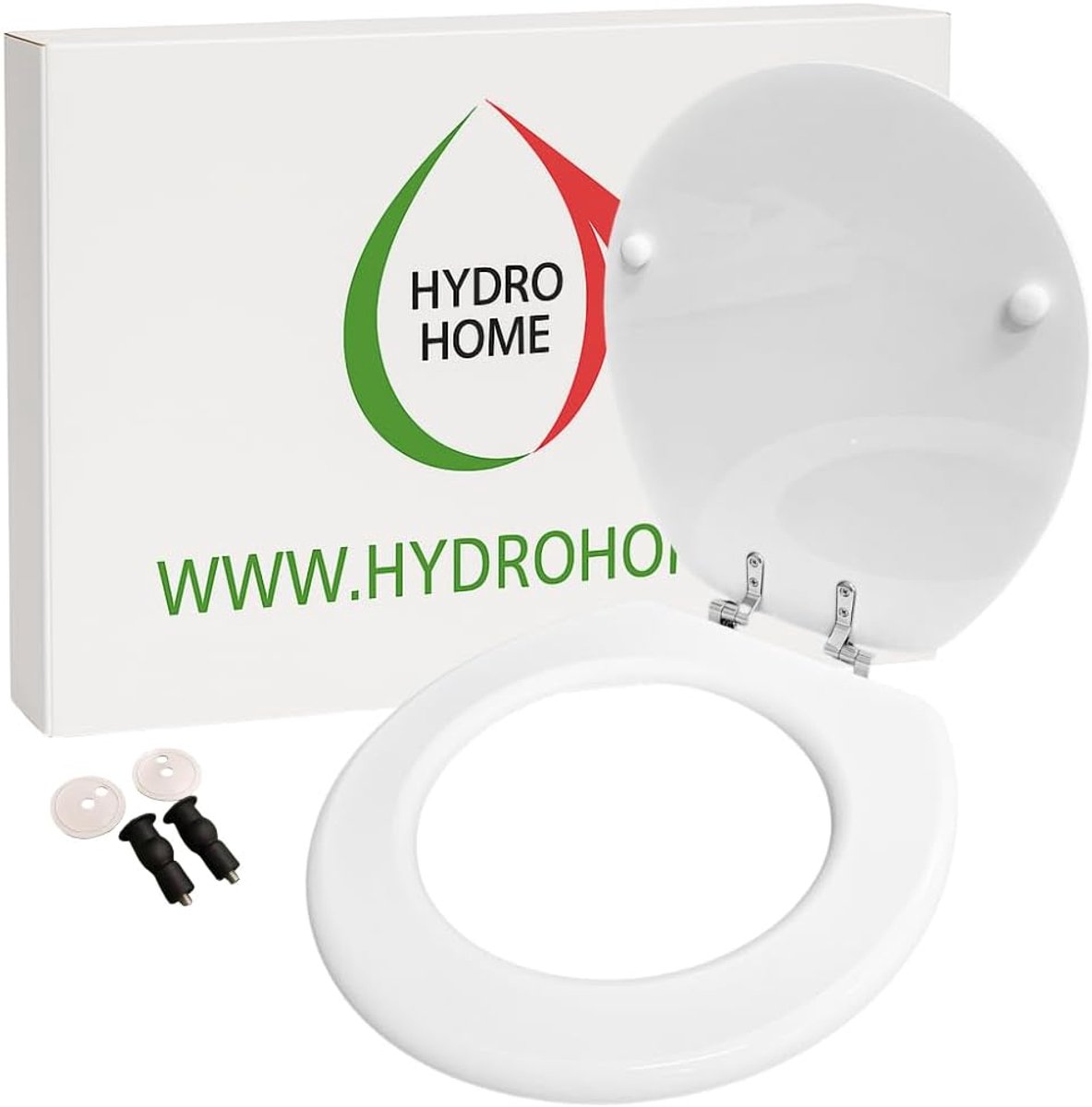 Toiletbril - WC seat - Badkamer renovatie - Gelakt MDF - 37.5 cm - Wit