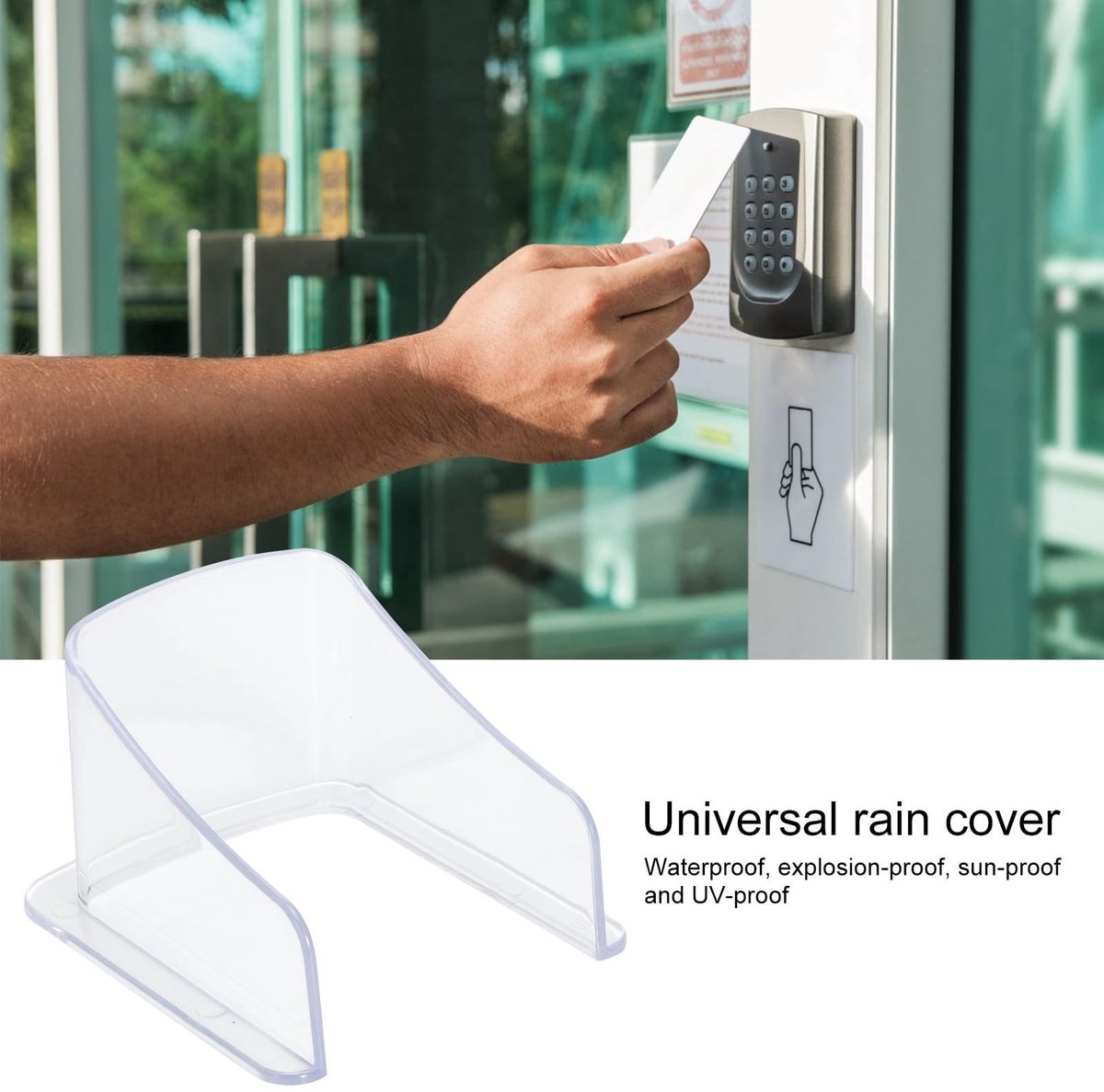 Dailygoods- Deurbel Cover Waterdicht - Universele Regenhoes - Toegangscontrole - Vingerafdrukapparaat - Eenvoudige Installatie - Kunststof Materiaal