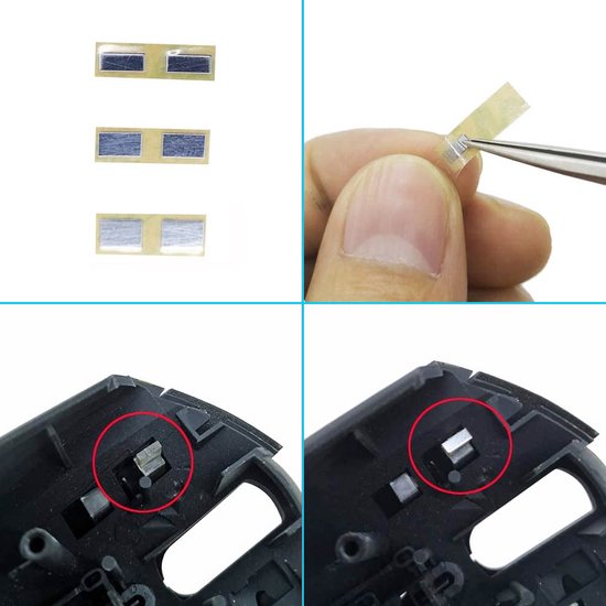 Muis Schakelaar Set - Micro Switches - Muis Reparatie - Gouden Contacten - 6 Stuks - Zilver — afbeelding 3