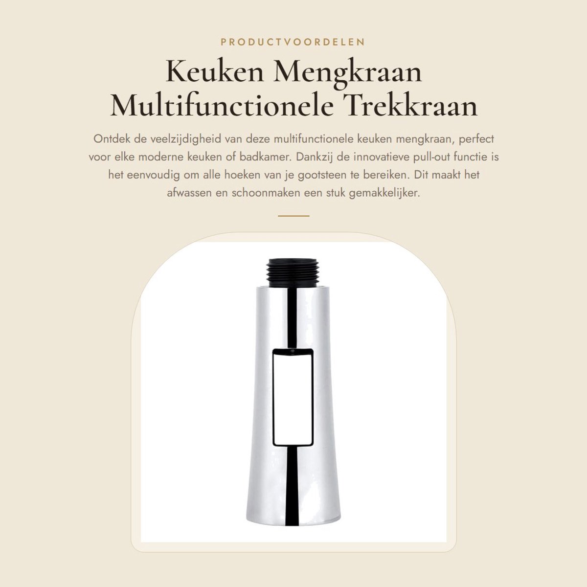 Dailygoods- Keukenkraan Pull-out Functie - Multifunctionele Kraan - Waterbesparend - Eenvo