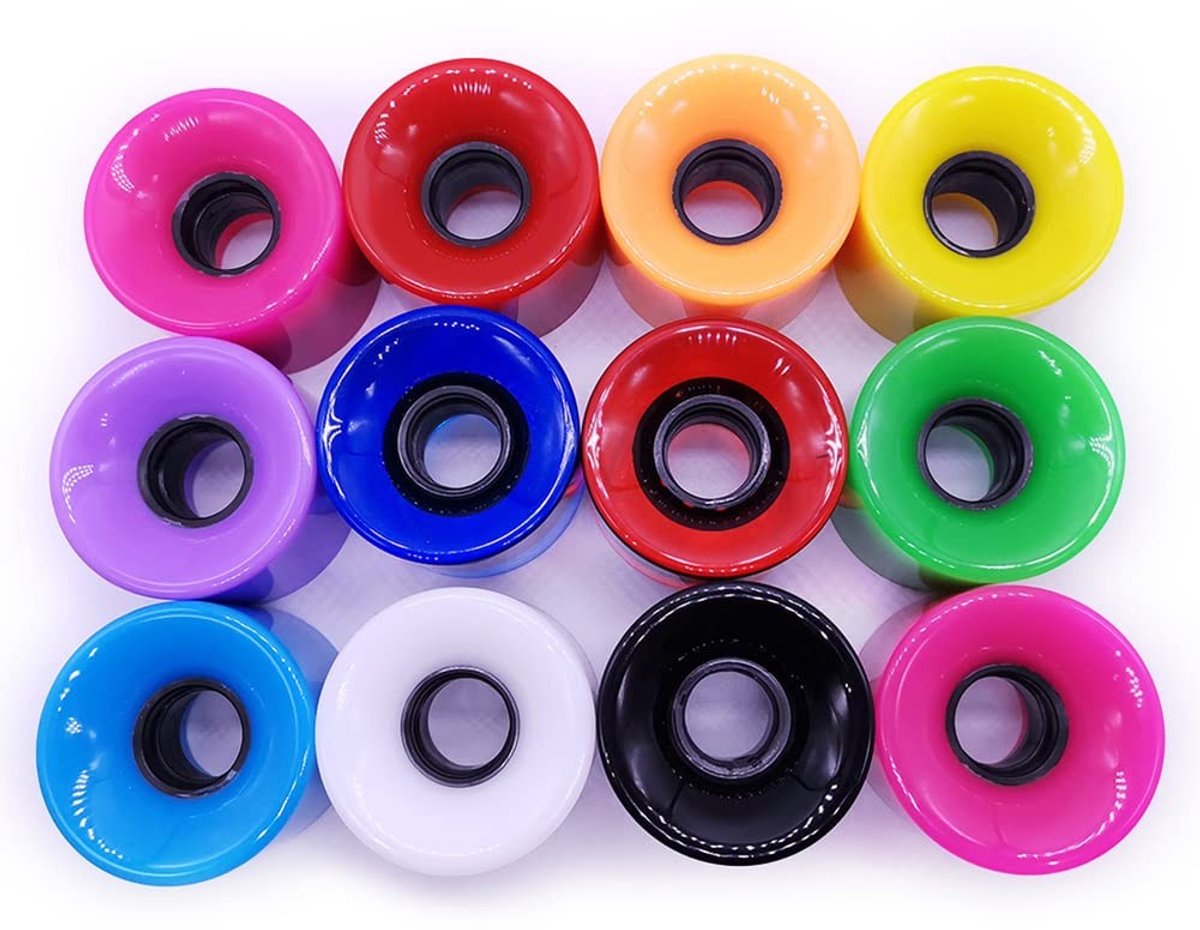 Dailygoods- Skateboard Wielen 60x45mm - 4 Stuks - PU Materiaal - 78A Hardheid - Groen - Duurzaam en Praktisch - Skate Wielen