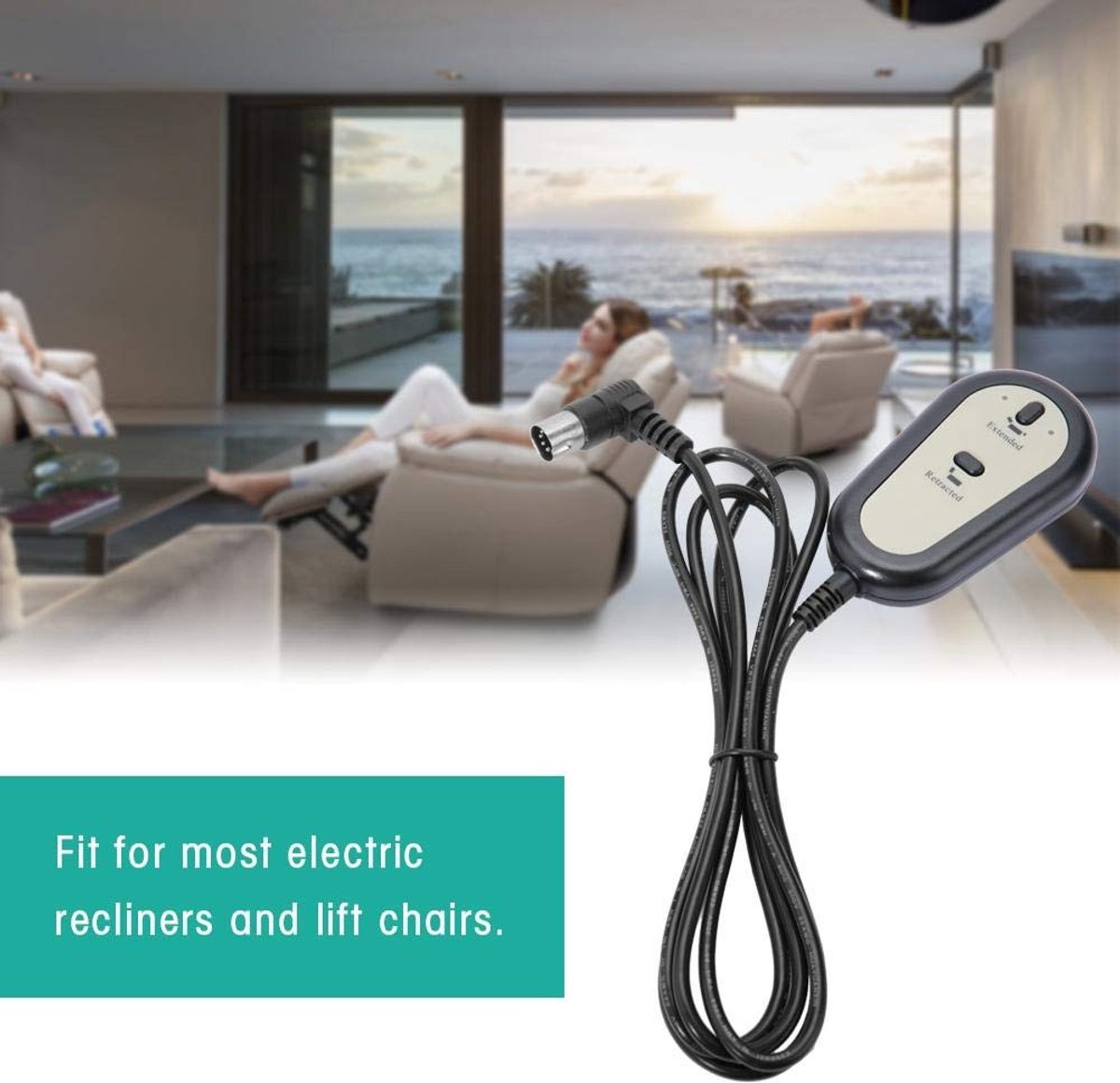 Dailygoods - Elektrische Sofa Controller - 2-knops bediening - Eenvoudig te installeren - Geschikt voor Relaxstoelen - Voor binnengebruik - Model