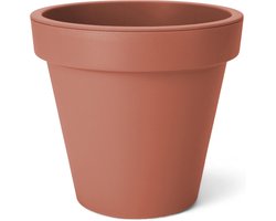 XXL Planter Terracotta - Grote Bloempot - Planten Buiten - Weerbestendig Materiaal - Diameter 58 cm - Terracotta
