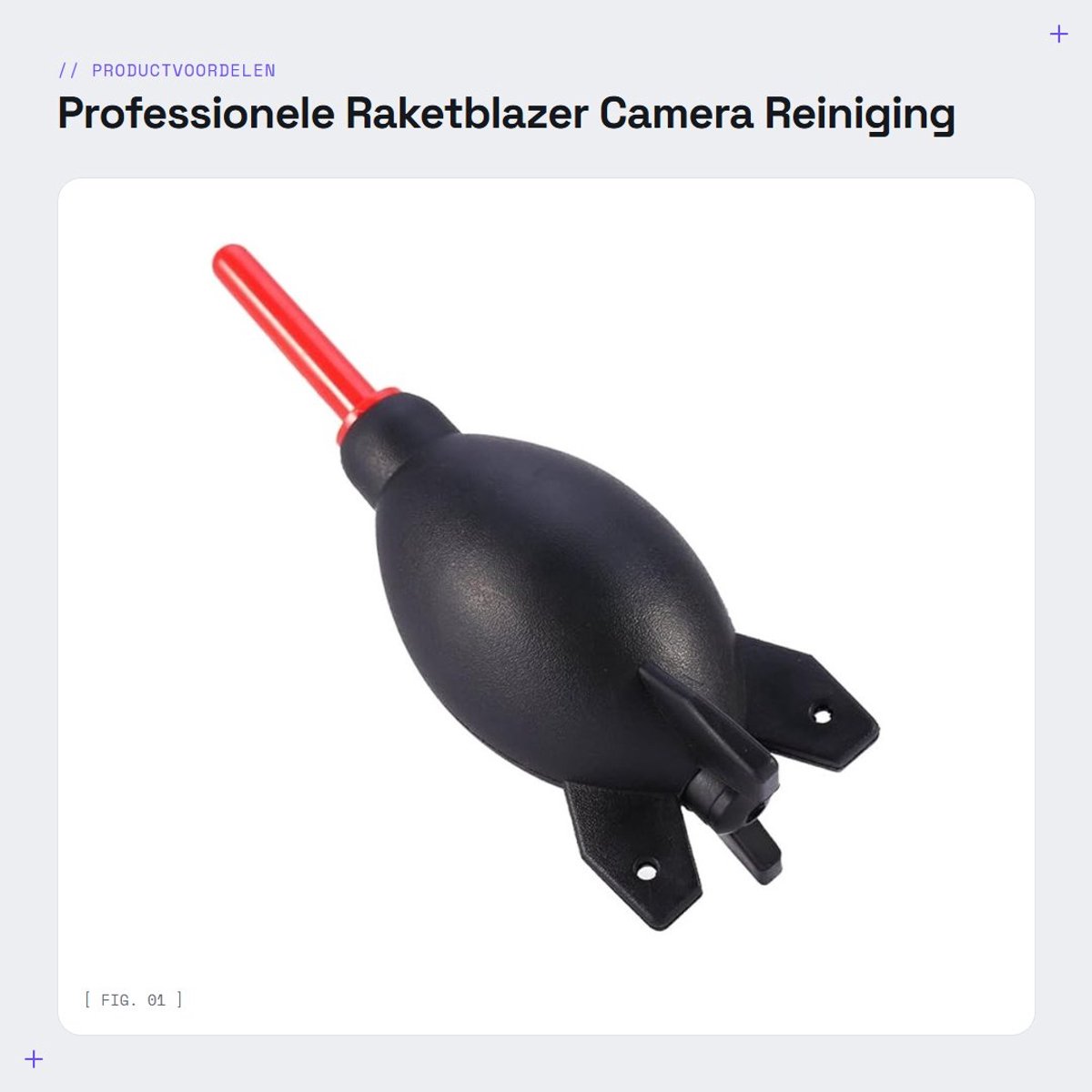 Dailygoods- Raketblazer Professionele Reiniging - Luchtblazer - Stofblazer - Statiefbasisontwerp - Afneembare Luchtmondstuk - 16,8 cm Hoog
