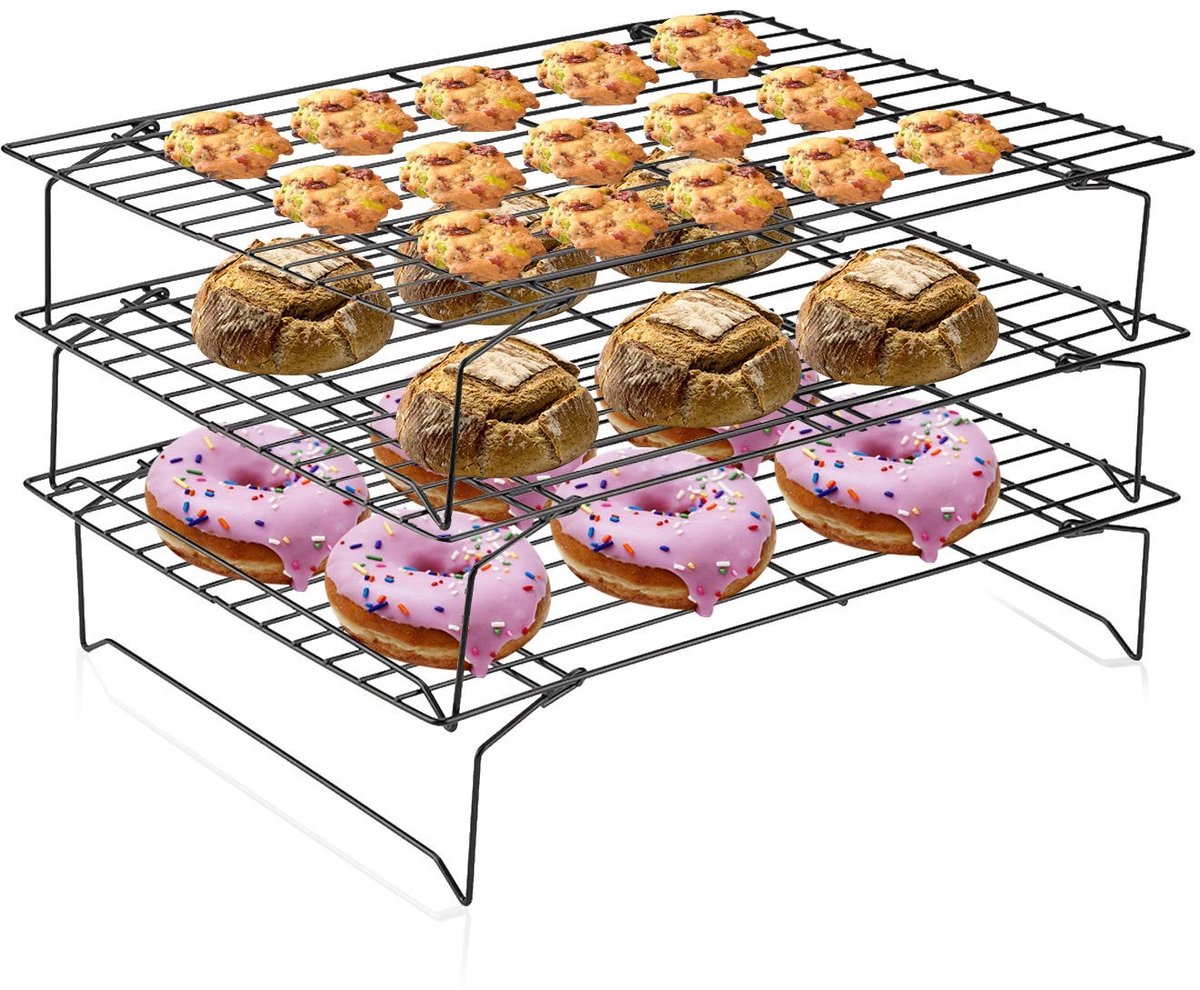 Dailygoods- Bakplaat Gemaakt van Roestvrij Staal - Ovenplaat - Bakplaat voor Brood - Geschikt voor Koekjes/Cake - Enkele Laag 34 x 24,5 cm - Veilig en Niet Giftig - Grillrooster
