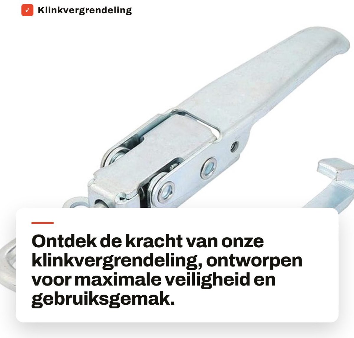 Dailygoods- Klinkvergrendeling Robuuste gesp - Afsluitbare Sluiting - Klemgrendel - Veerbelaste Vergrendeling - Geschikt voor Vrachtwagens/Trailers - Maat 56 x 180 mm - Vergrendelingsslot